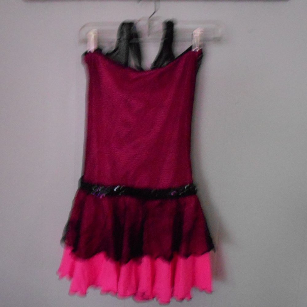 Dance Costume  Adult Large Pink & Black